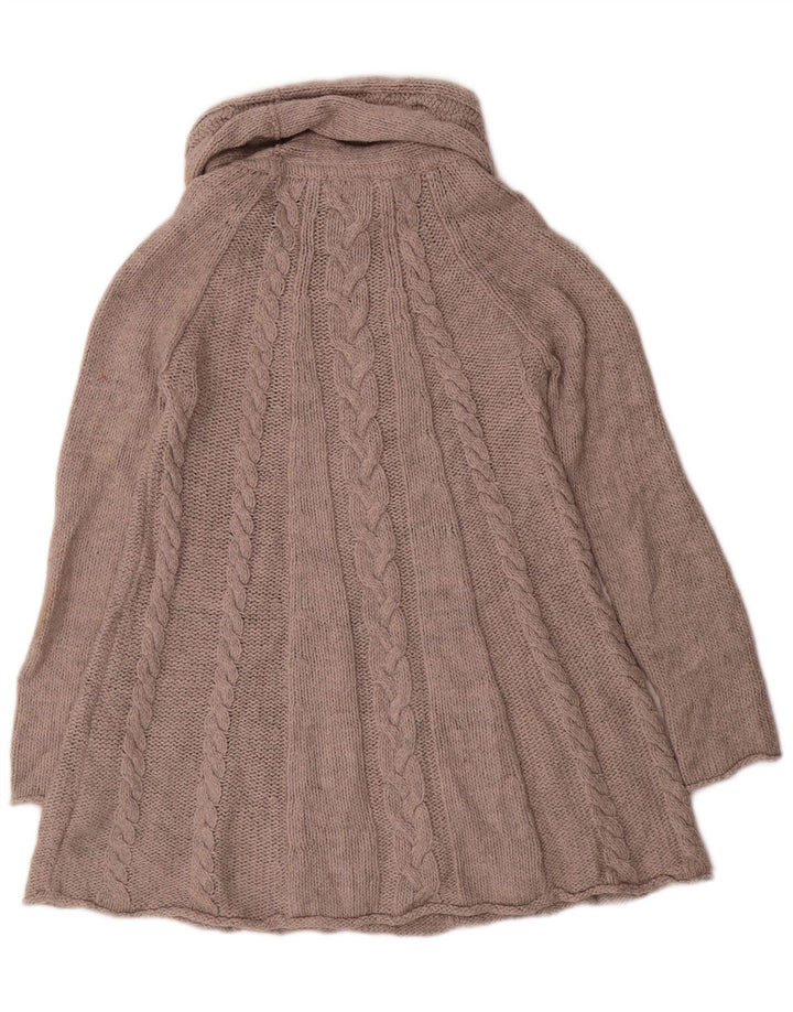 Marks & Spencer Suéter tipo jersey con cuello vuelto para mujer Reino Unido 10 Pequeño Acrílico gris