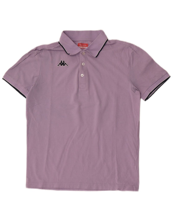 Kappa Mens Polo Shirt Large Purple Cotton