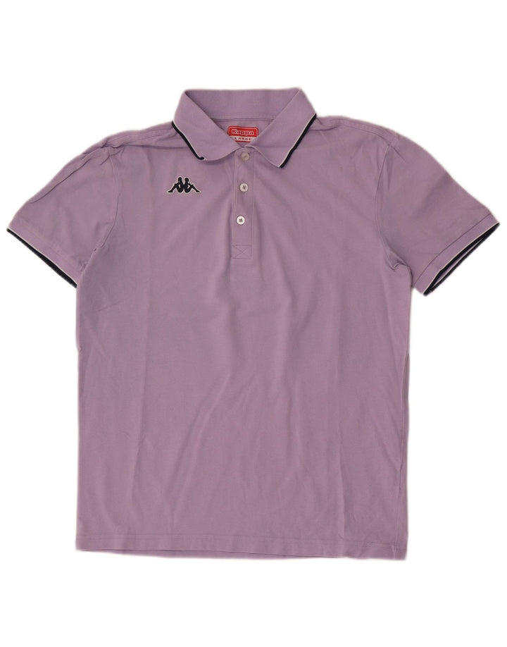 Kappa Polo Hombre Grande Morado Algodón