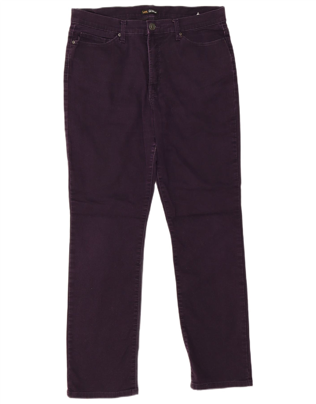 LEE Pantalones informales rectos y ajustados para mujer W32 L32 Algodón morado