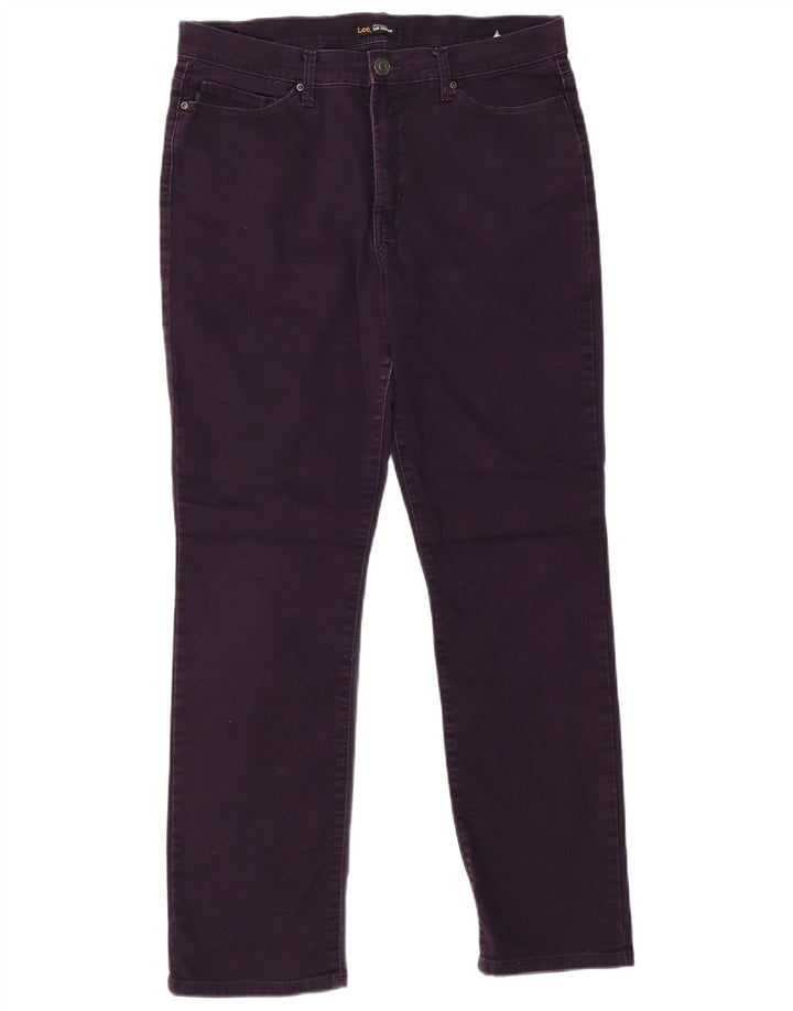 LEE Pantalones informales rectos y ajustados para mujer W32 L32 Algodón morado