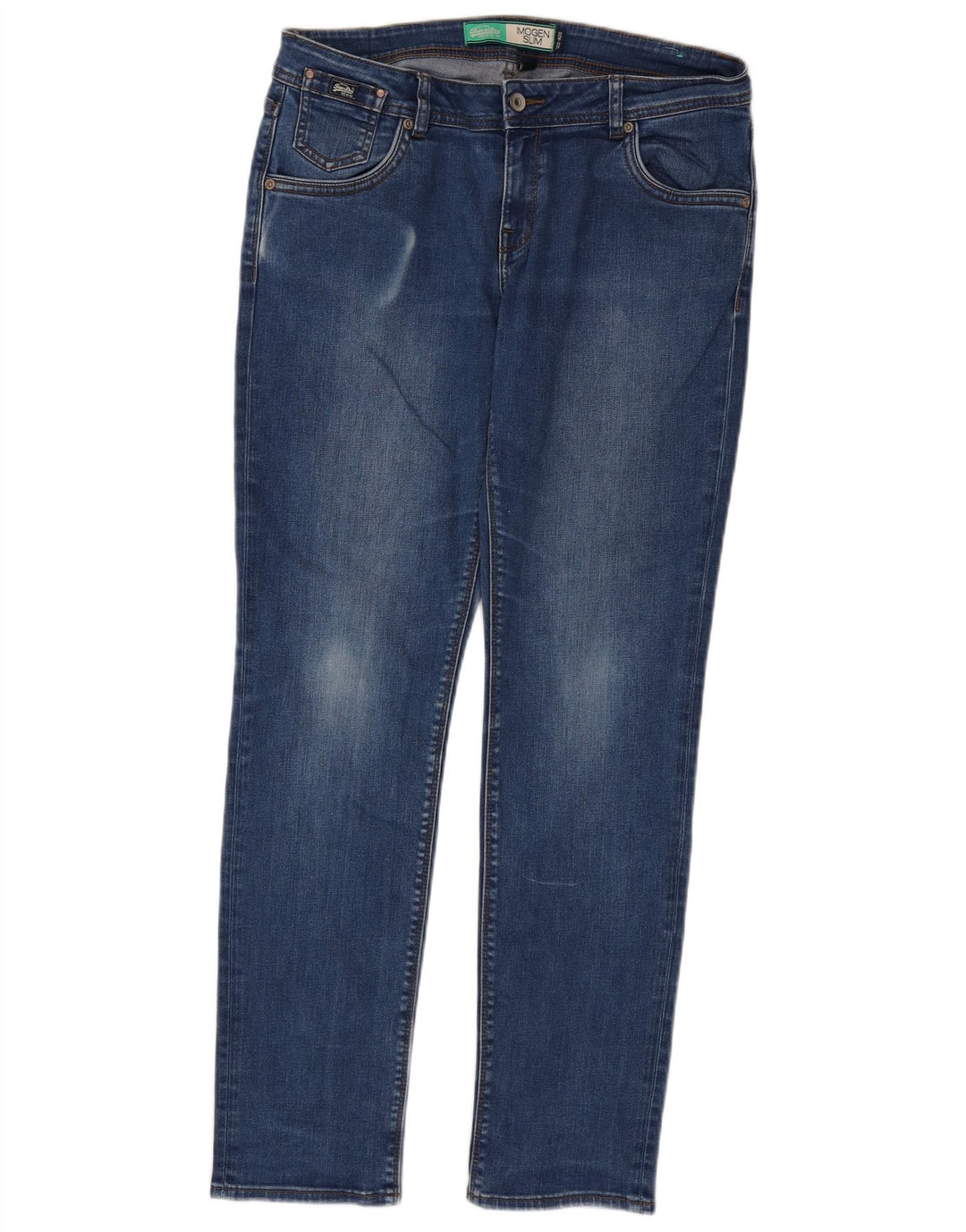 Superdry Mujer Imogen Slim Jeans W32 L32 Algodón Azul