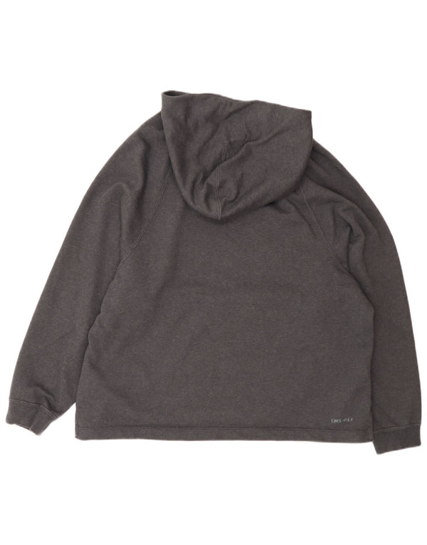 Nike Sudadera con capucha Dri Fit para niñas 13-14 años XL Gris Algodón