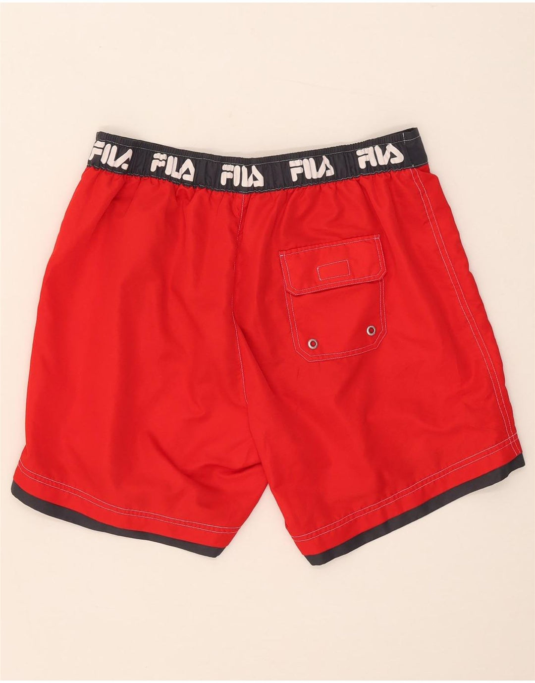 FILA Bañador con gráfico para hombre, talla grande, color rojo