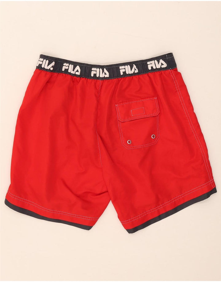 FILA Bañador con gráfico para hombre, talla grande, color rojo