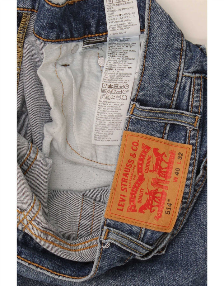 Levi's Hombre 514 Vaqueros Rectos W40 L32 Algodón Azul