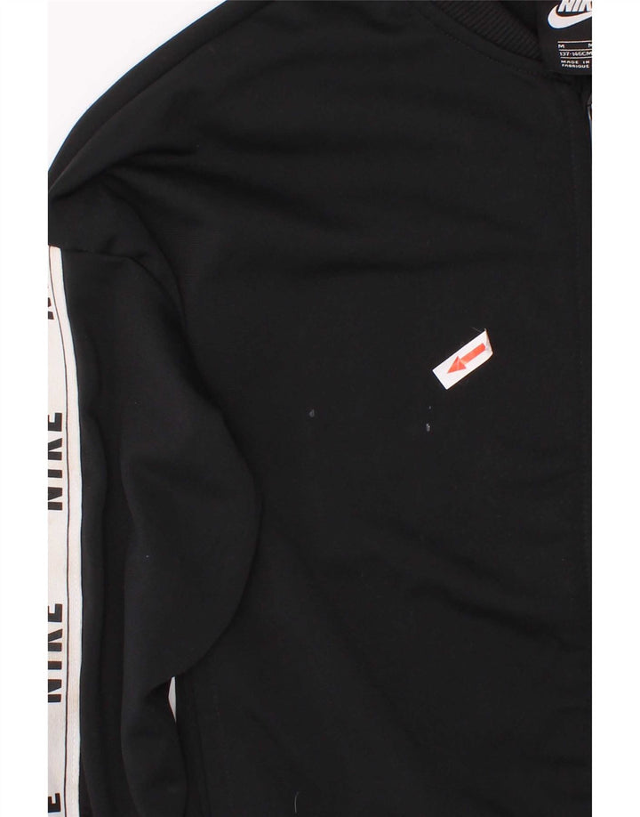 Nike Chaqueta de chándal para niña 10-11 años Mediana Negro Colorblock