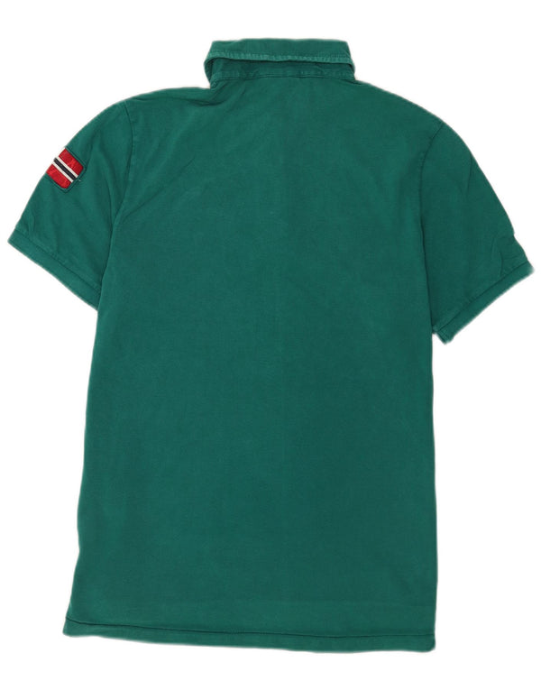 Napapijri Polo Con Estampado Geográfico De Algodón Verde Medio Hombre