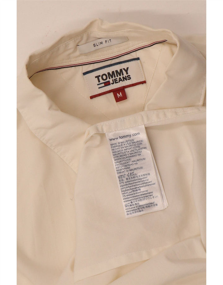 Camisa Tommy Hilfiger Slim Fit de algodón blanco mediano para hombre