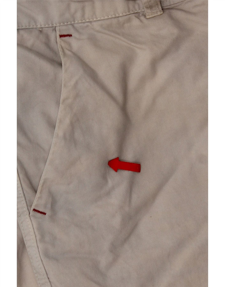 Vintage Hombres Chino Shorts W36 Algodón Gris Grande
