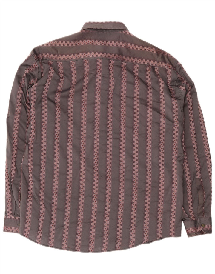Camisa Wampum Hombre Gris Medio Geométrico Acrílico Clásico