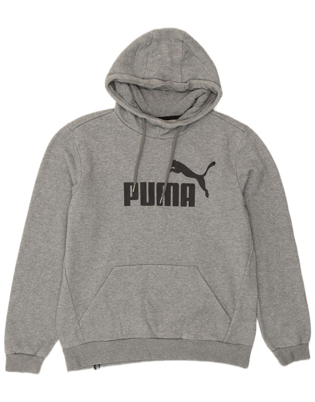 Puma Hombre Sudadera Con Capucha Gráfica Jersey De Algodón Moteado Gris Medio