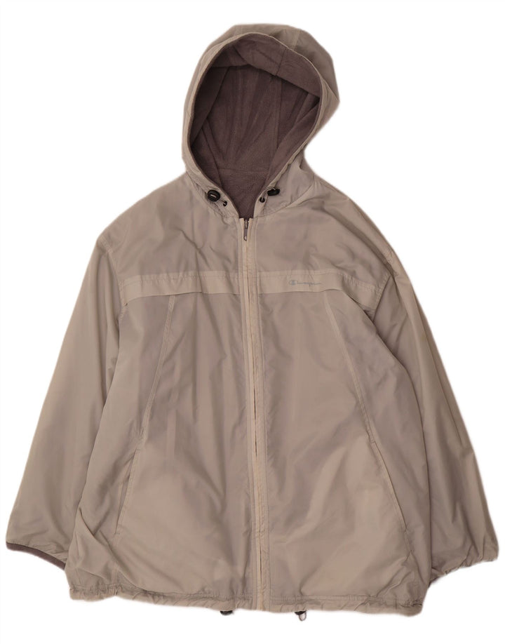 Champion Chaqueta polar reversible con capucha para hombre UK 44 2XL Poliéster gris