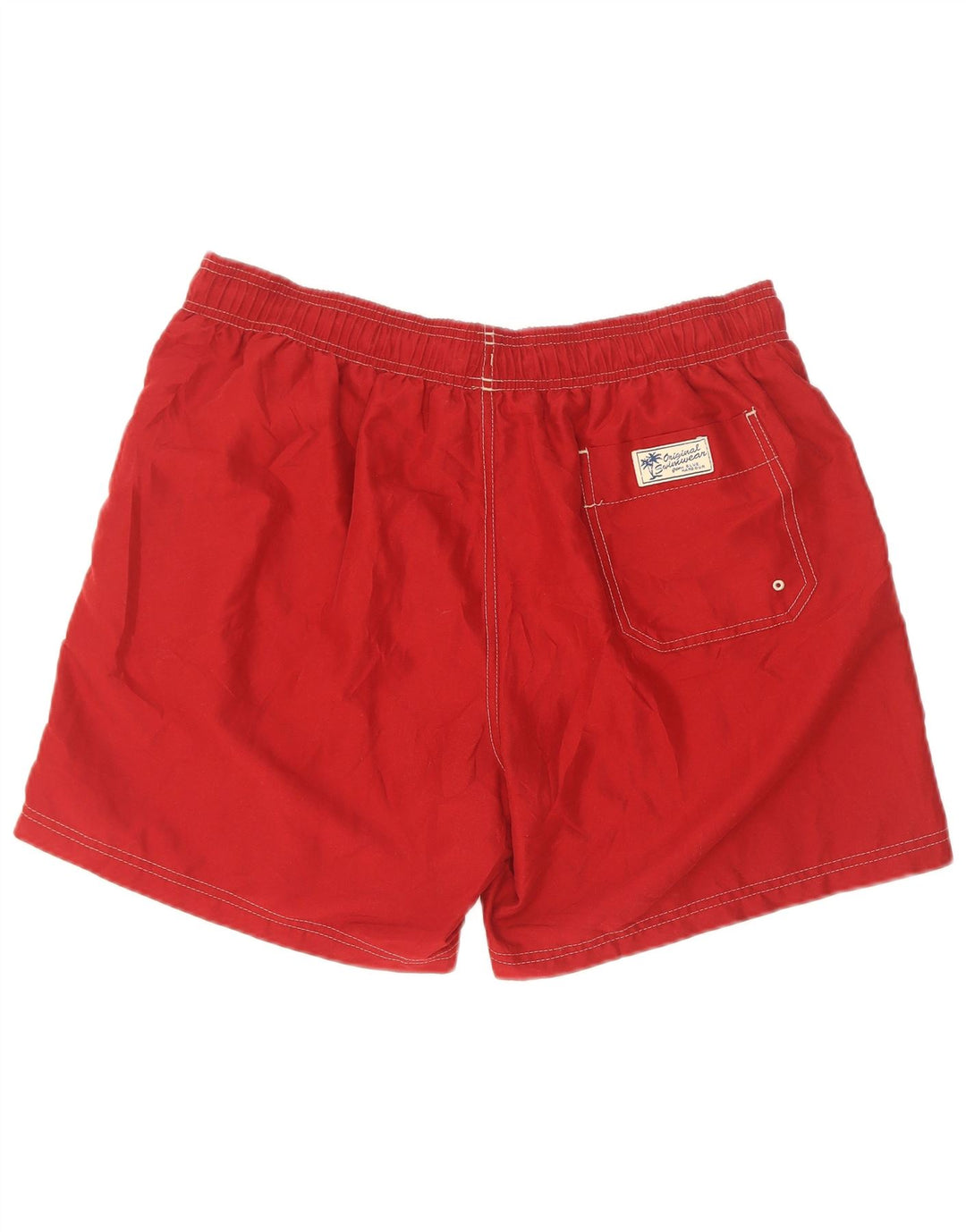 Marks & Spencer Bañador para hombre, talla grande, poliéster rojo