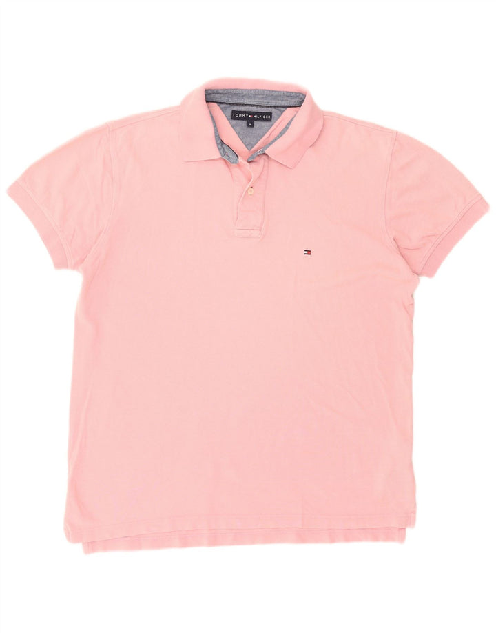 TOMMY HILFIGER Polo para hombre de algodón rosa medio