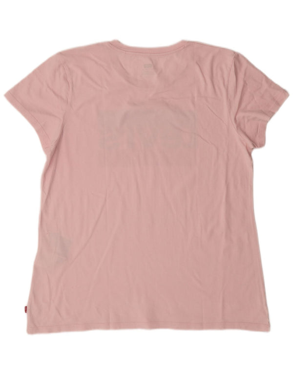 Levi's Camiseta gráfica para mujer Top UK 46 Large Pink