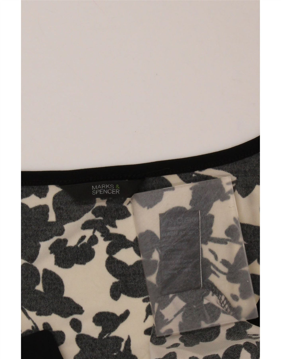 MARKS & SPENCER Blusa para mujer Top UK 46 Grande Poliéster floral negro