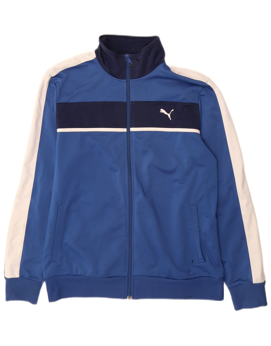 Puma Chaqueta de chándal para hombre con bloques de color azul grande Poliéster