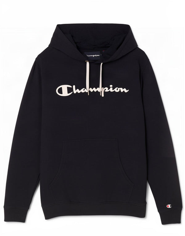 Champion Sudadera con capucha gráfica para hombre, jersey grande de algodón azul marino