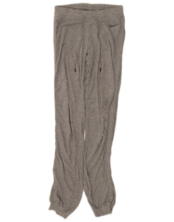 Nike Mujer Chándal Pantalones Joggers UK 4 XS Gris Algodón