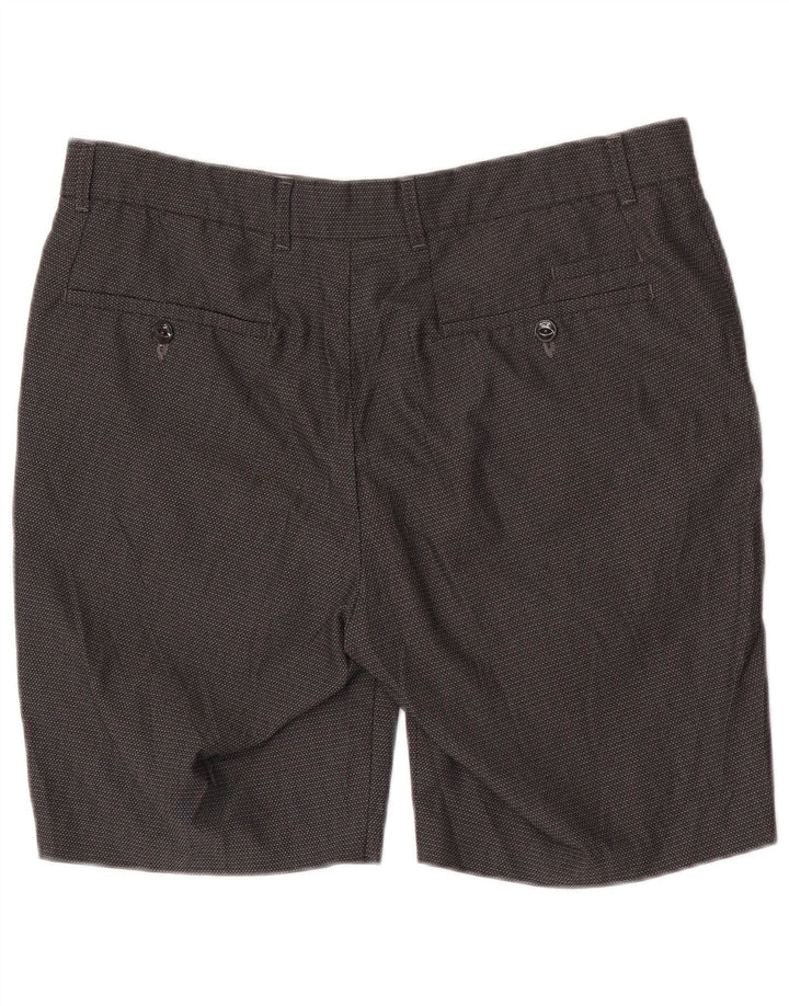 Marks & Spencer Pantalones cortos chinos ajustados para hombre W34 Poliéster con manchas grises grandes
