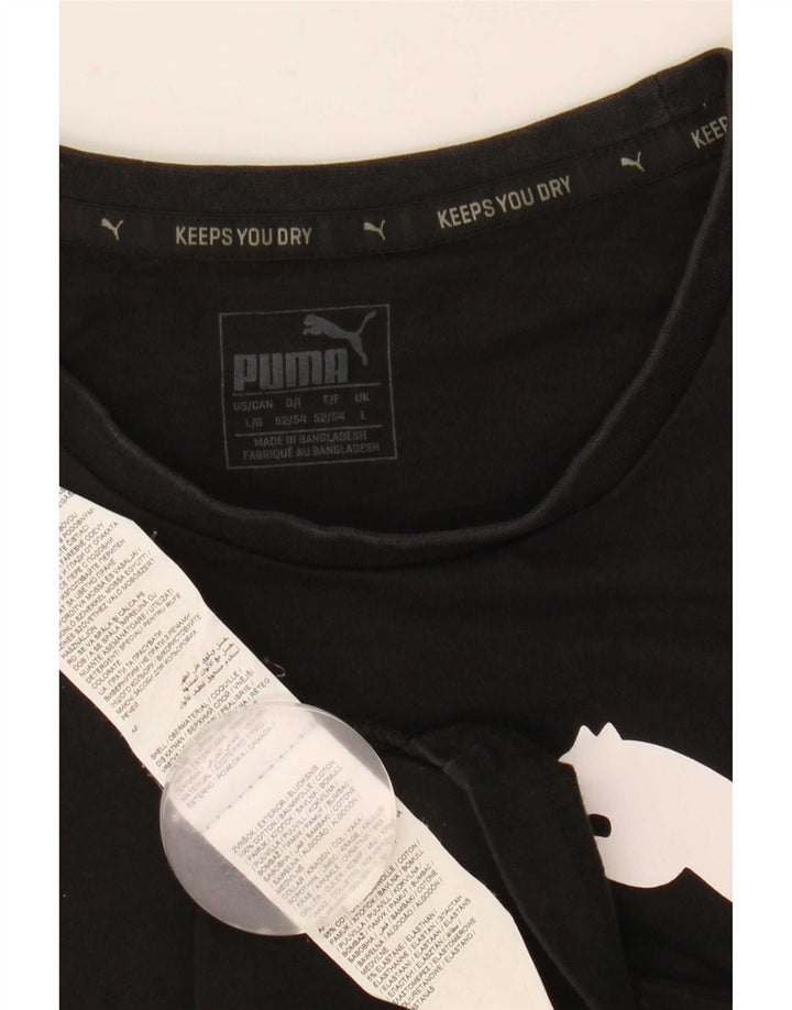 Puma Hombre Gráfico Chaleco Top Grande Algodón Negro