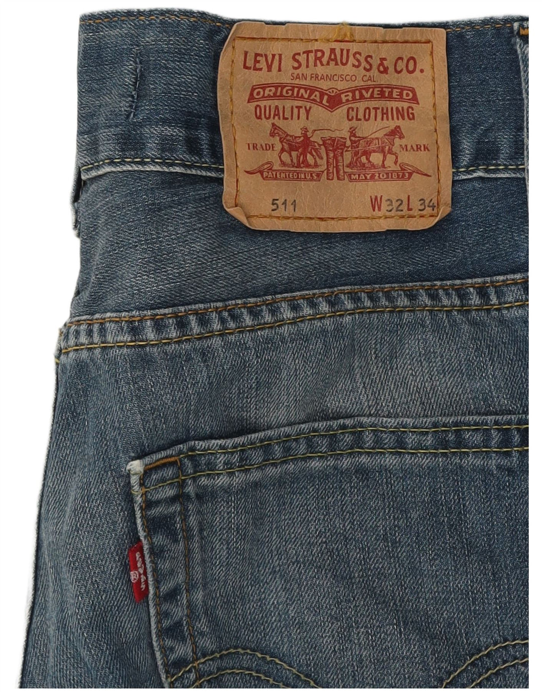 Levi's Mujer 511 Slim Jeans W32 L34 Algodón Azul