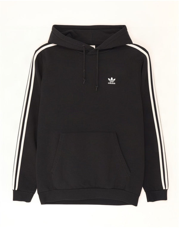 Adidas - Sudadera con capucha para hombre, talla grande, algodón negro