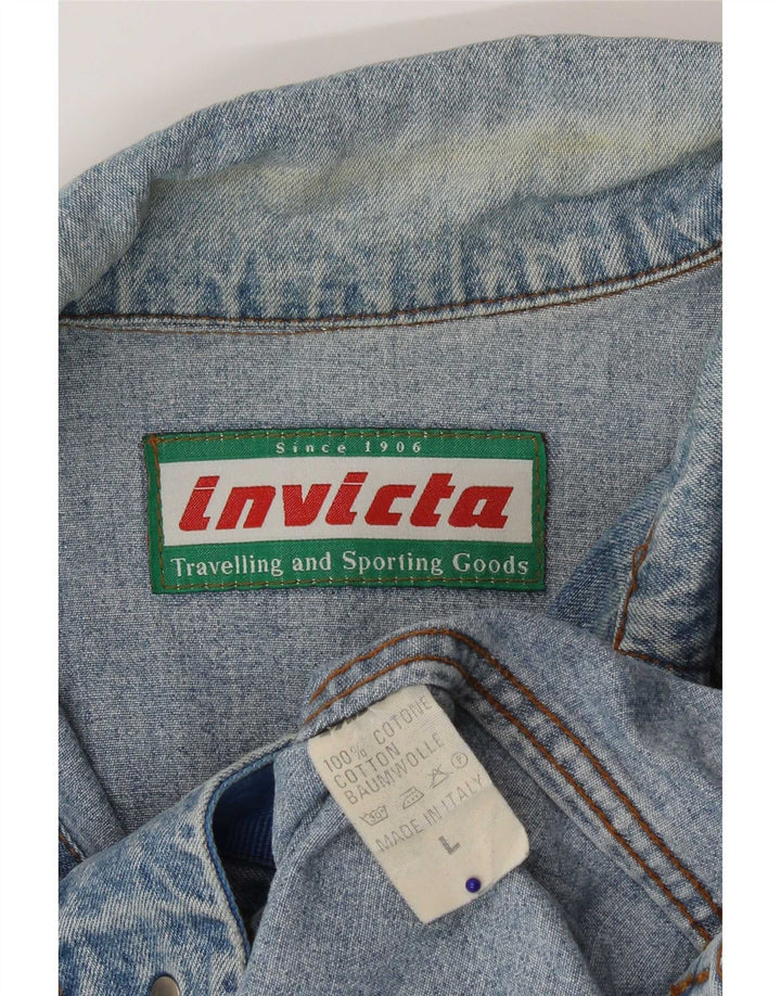 Invicta Chaqueta vaquera para hombre Reino Unido 40 Algodón azul grande