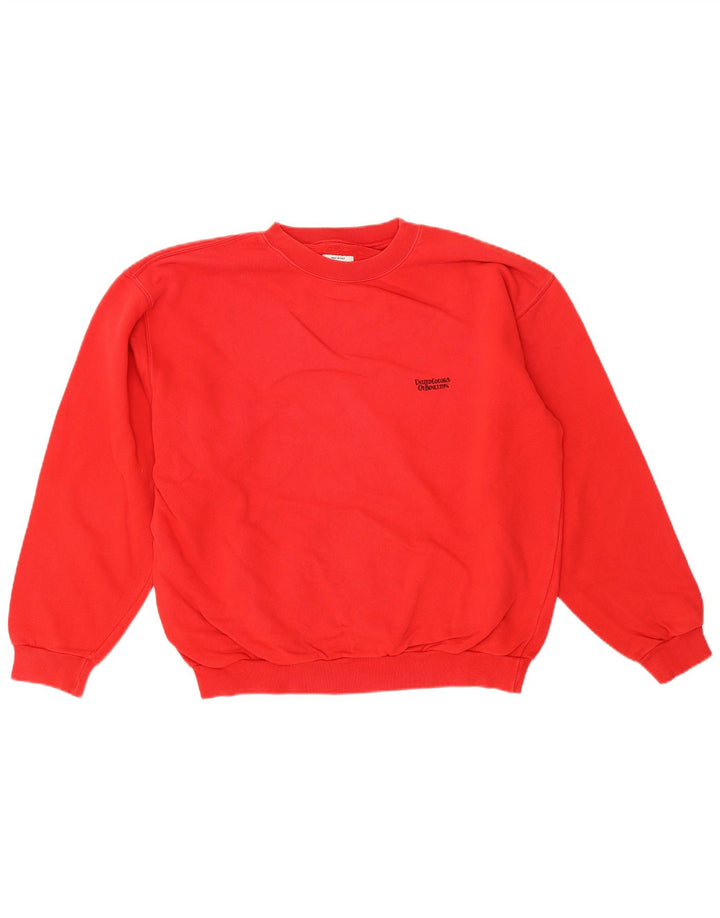 Benetton Sudadera Extragrande para Mujer, Jersey, UK 44, Mediano, Rojo