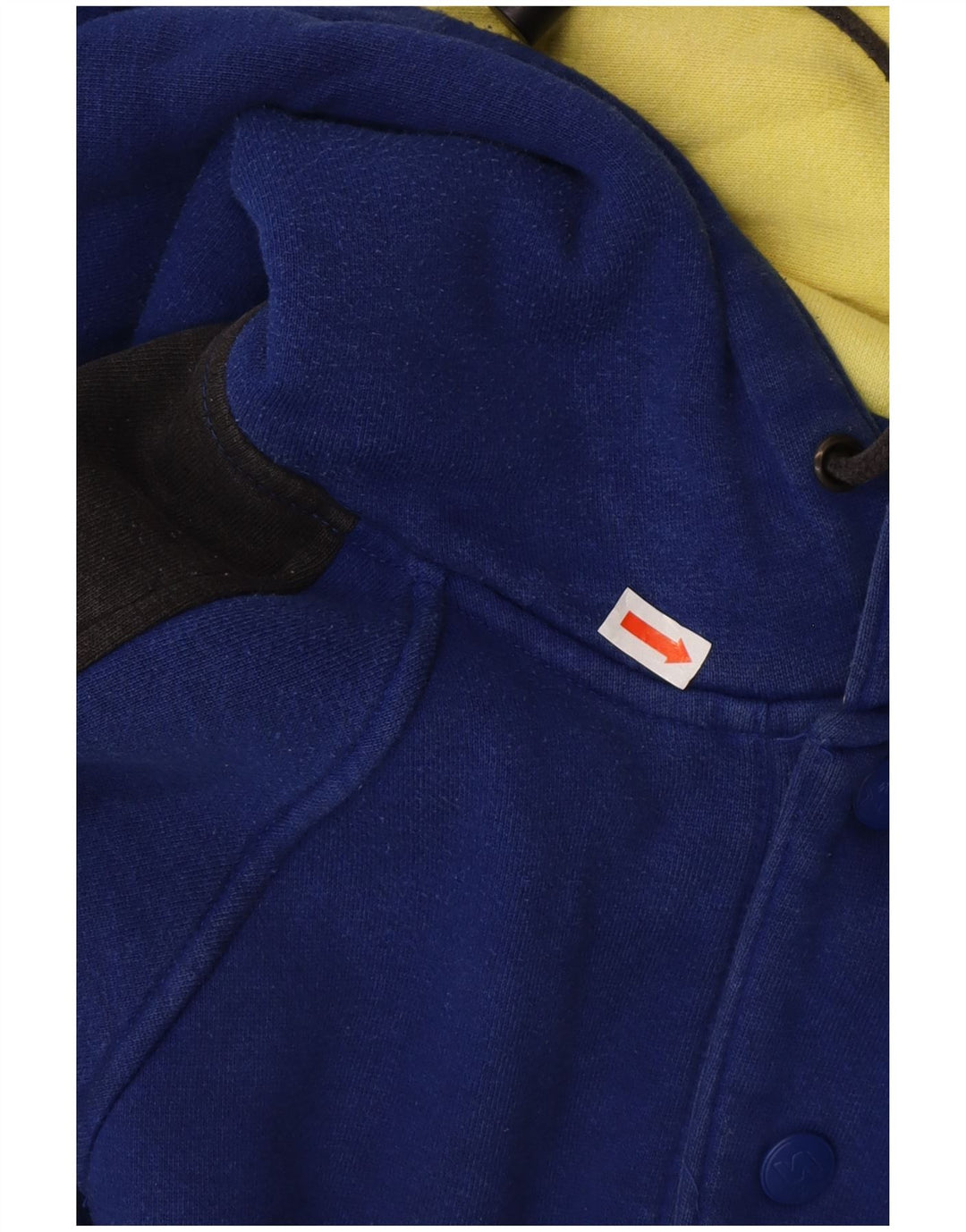STARTER Jersey con capucha y cuello con botones para hombre, color azul medio, algodón