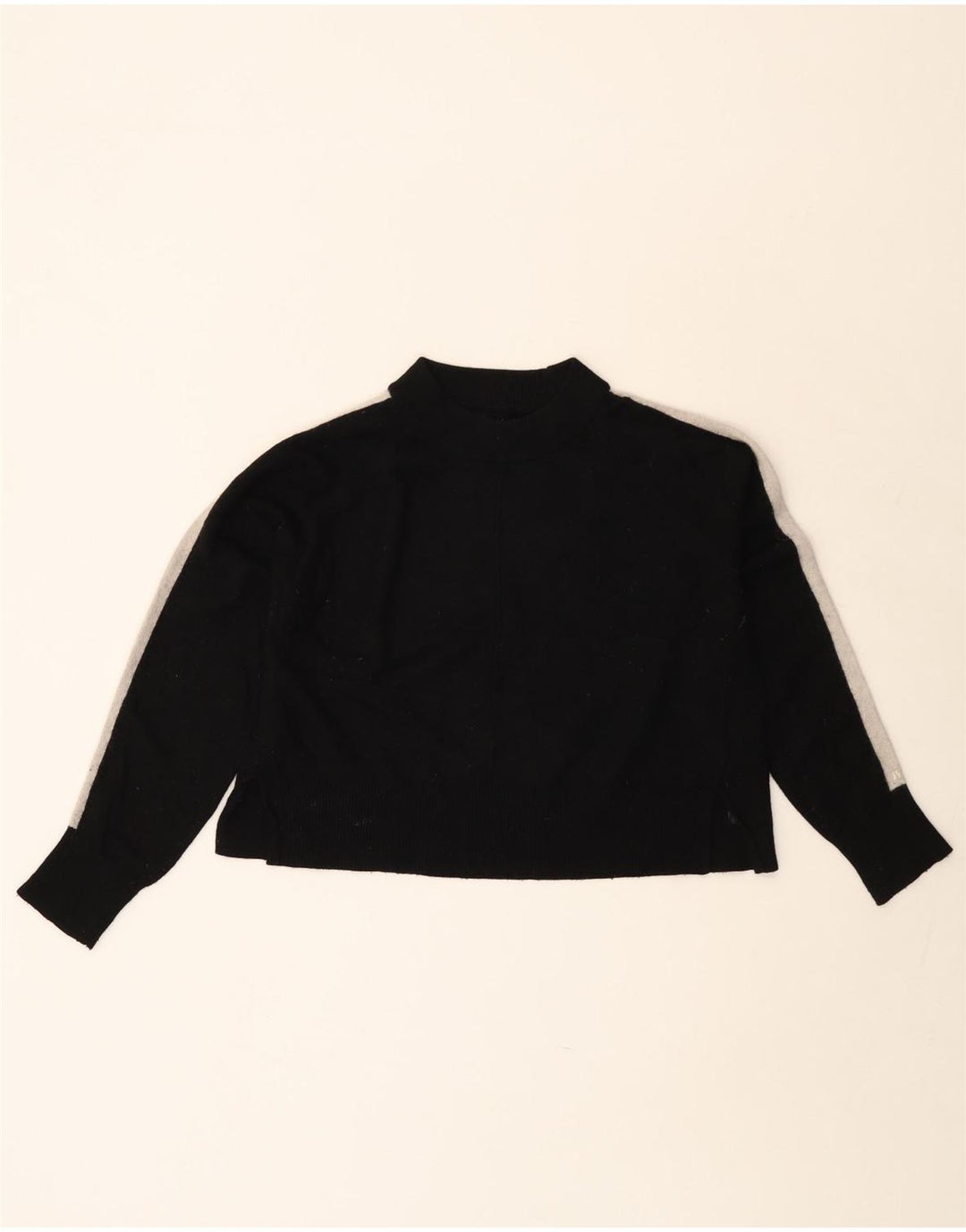 JACK WILLS Suéter extragrande con cuello redondo para mujer UK 10 Small Black