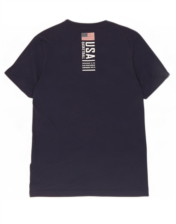 Nike Mens USA Graphic Camiseta Top Pequeño Azul Marino Algodón
