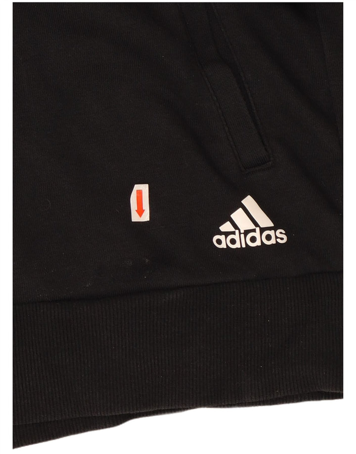 ADIDAS Mens Graphic Chándal Top Chaqueta Grande Algodón Negro