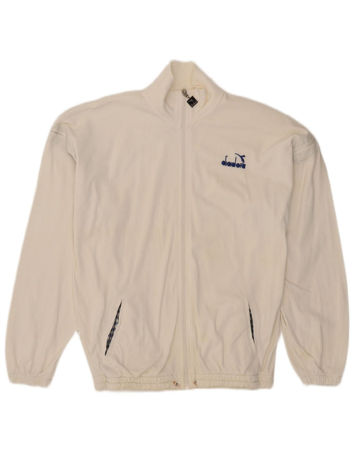 DIADORA Chaqueta de chándal para hombre UK 38 Medium White