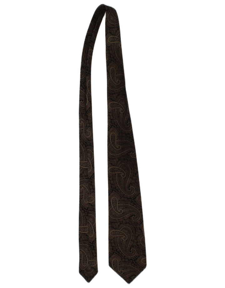 Corbata St Michael para hombre, talla única, marrón, Paisley, clásica