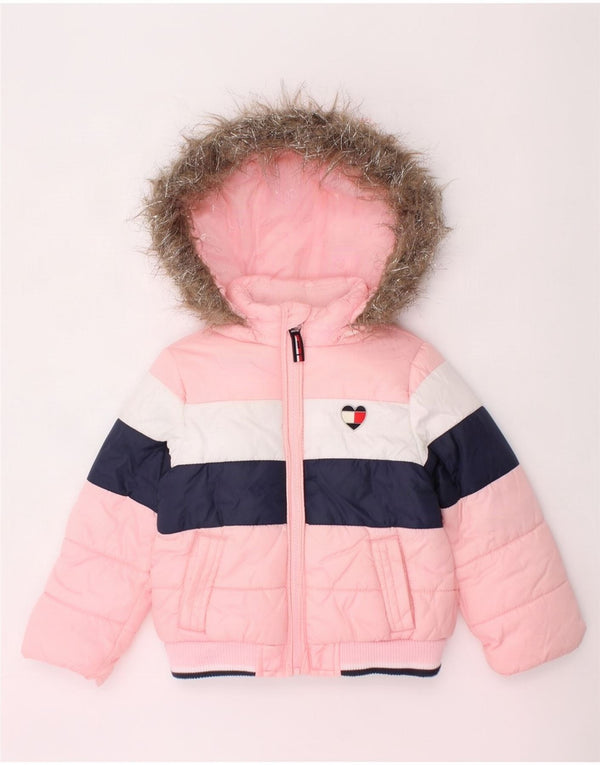 Tommy Hilfiger Chaqueta acolchada para bebé niña 12-18 meses Color rosa