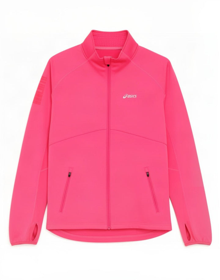 Asics - Chaqueta de chándal gráfica para mujer, talla 12, color rosa mediano