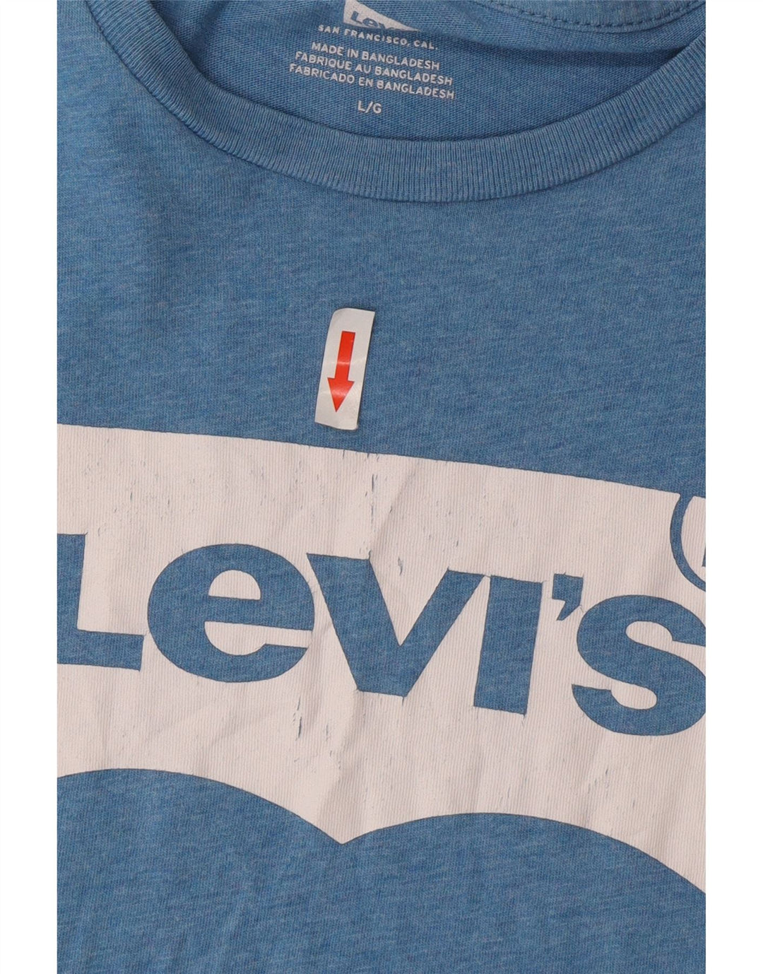 Levi's Camiseta gráfica para hombre Top grande de algodón azul