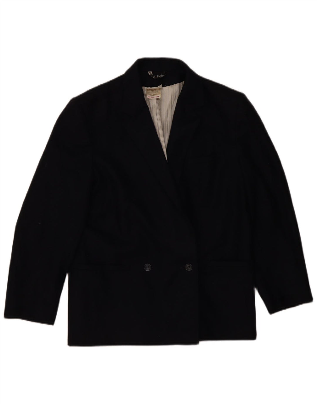LAURA ASHLEY Chaqueta tipo blazer con doble botonadura para mujer Reino Unido 40 Lana negra mediana
