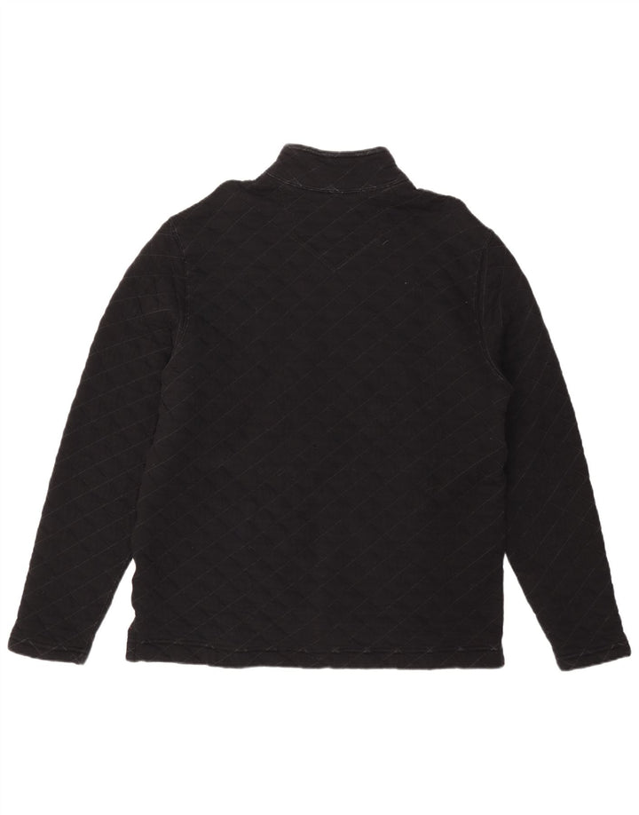 Eddie Bauer - Sudadera con cuello y cremallera para hombre, talla grande, algodón negro