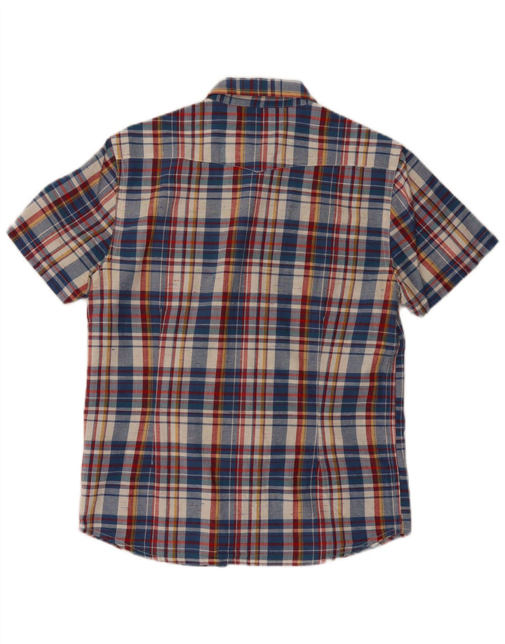 Camisa Lee De Manga Corta Slim Fit De Algodón A Cuadros Multicolor Mediano