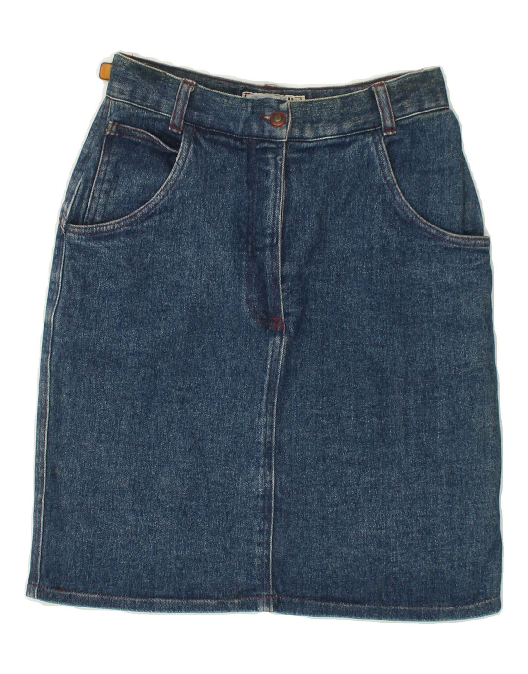 LE FULL Womens Denim Skirt IT 44 Medium W26 Blue Cotton Vintage Le Full and Second-Hand Le Full from Messina Hembry 