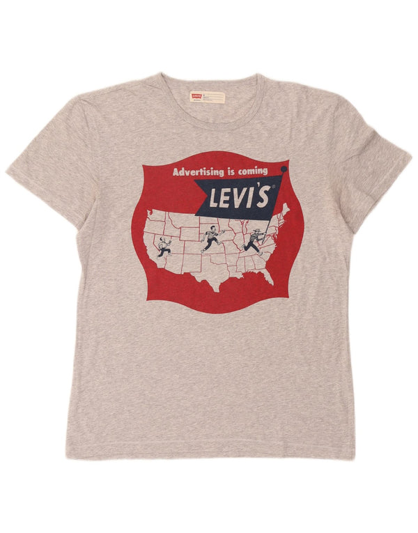 Levi's Camiseta gráfica de ajuste estándar para hombre Top de algodón gris medio