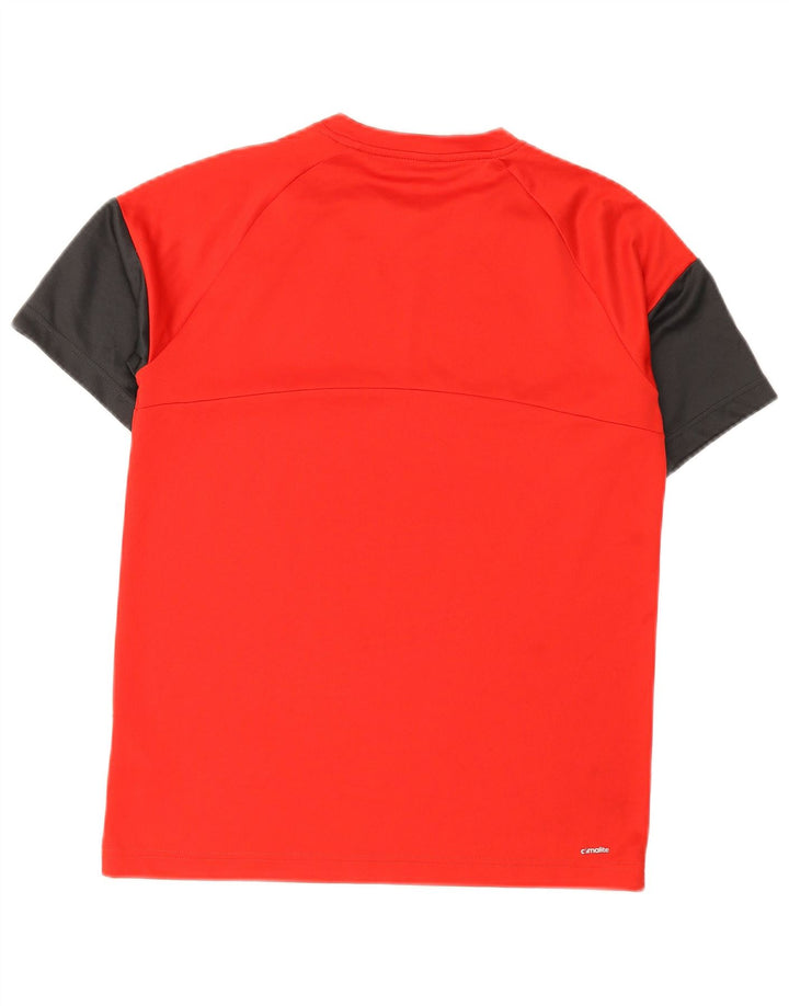 Adidas Camiseta regular para niño 15-16 años Rojo Colorblock Poliéster