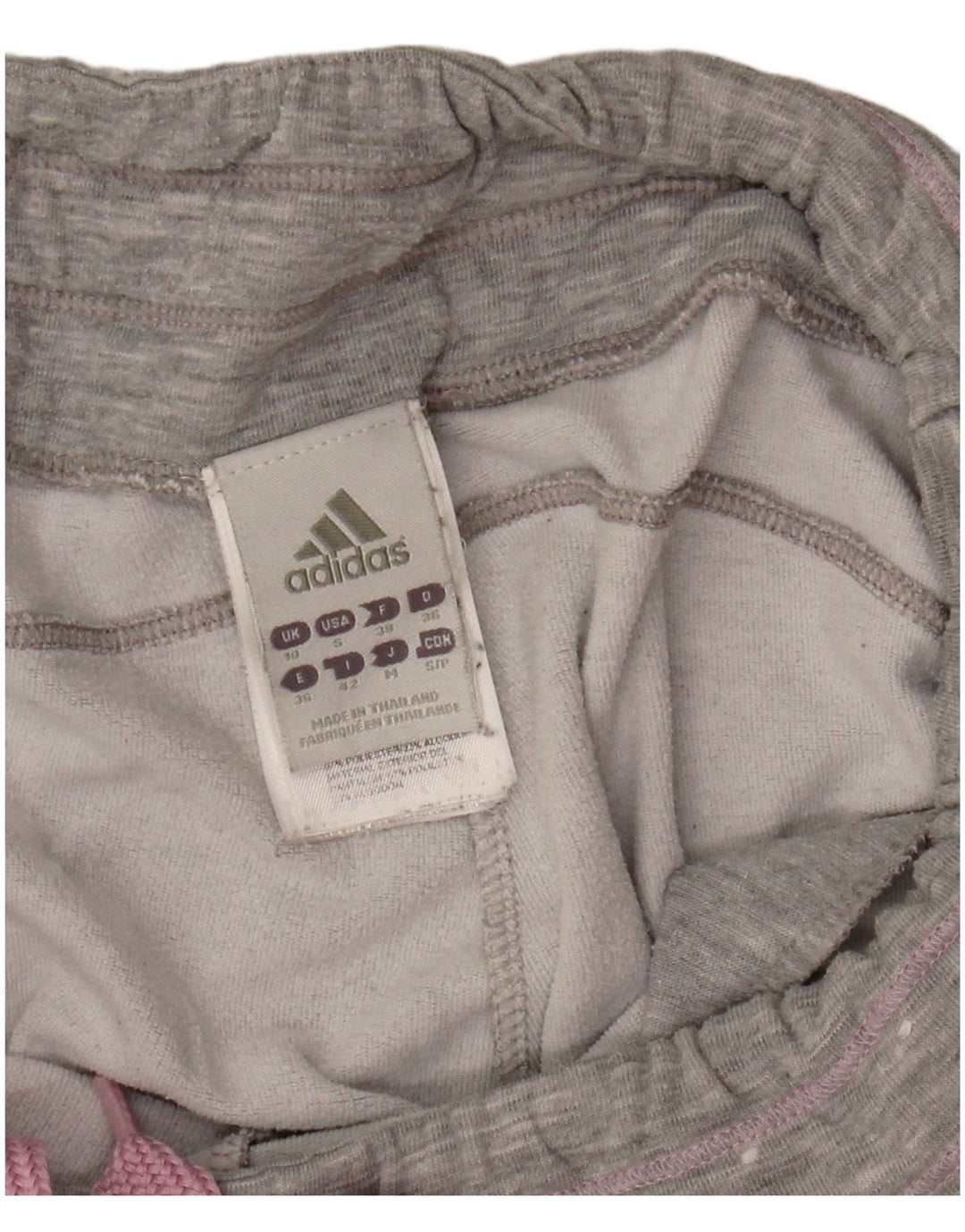 Adidas Mujer Chándal Pantalones Joggers UK 10 Pequeño Gris Poliéster