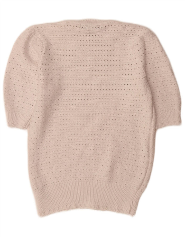 Marks & Spencer Suéter de Cuello Redondo para Mujer UK 10 Small White