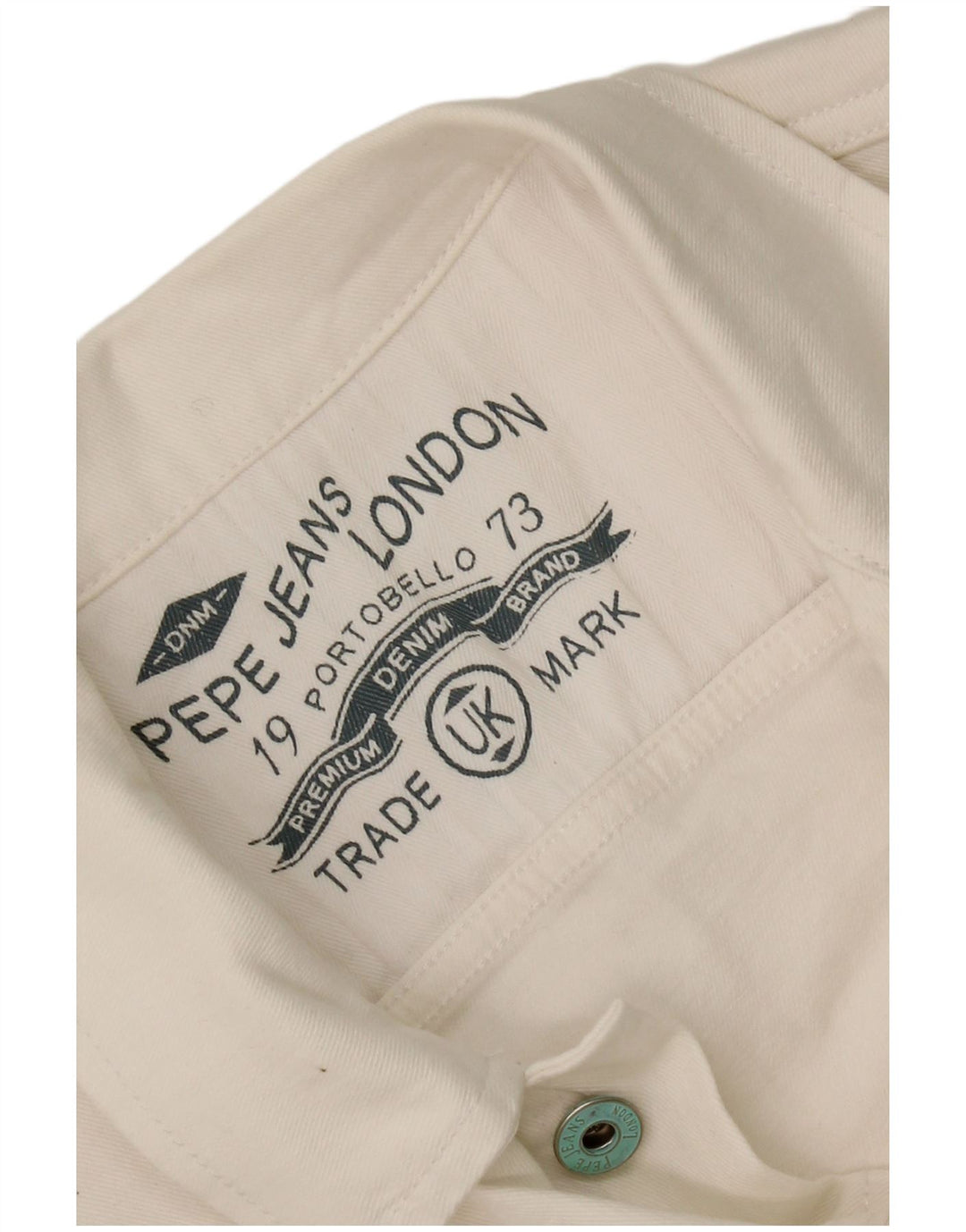 PEPE Jeans Chaqueta Vaquera Corta para Mujer UK 10 Small White