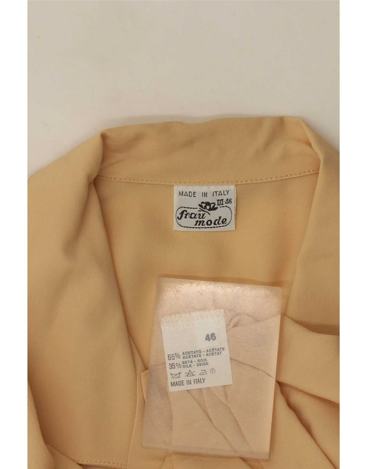 Blusa vintage para mujer IT 46 Acetato beige grande