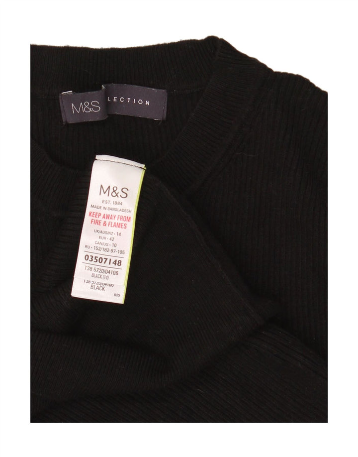 Marks & Spencer Camiseta sin mangas para mujer UK 44 Viscosa negra mediana